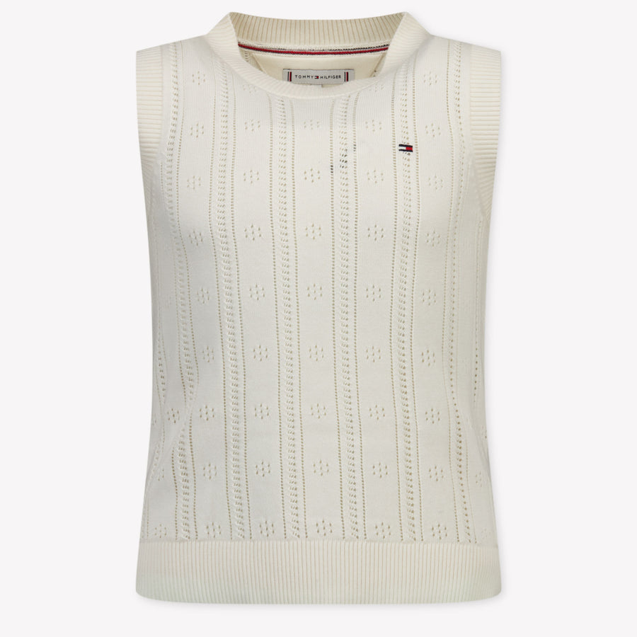 Tommy Hilfiger Enfant Filles Gilet Crème