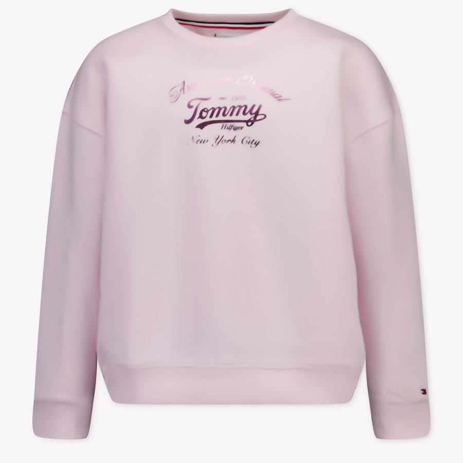Tommy Hilfiger Enfant Filles Pull Rose Léger