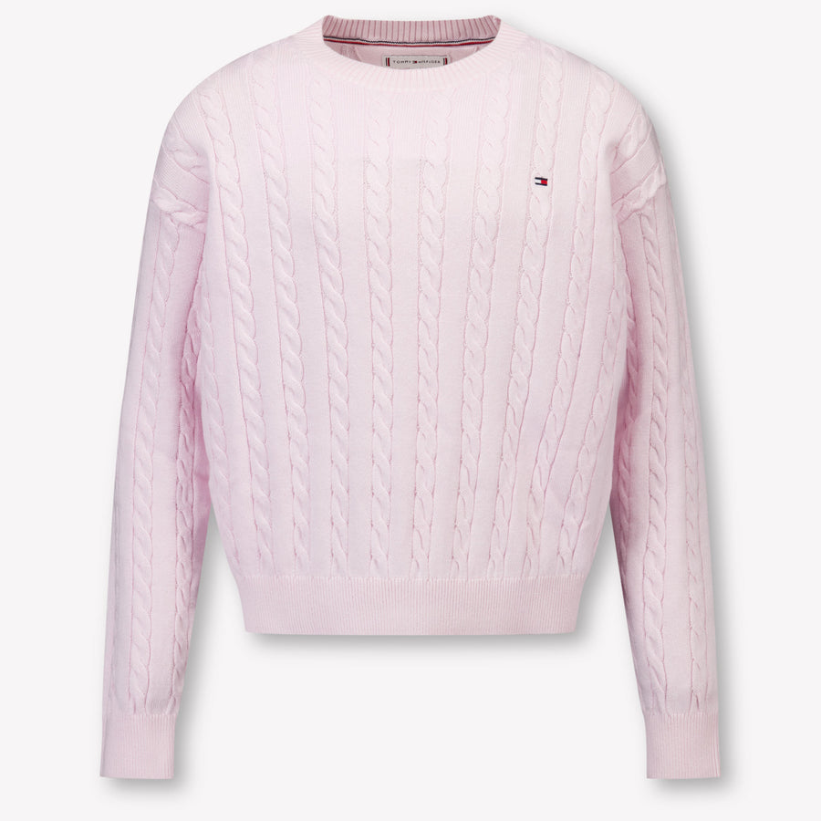 Tommy Hilfiger Enfant Filles Pull Rose Léger
