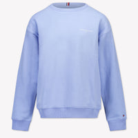 Tommy Hilfiger Enfant Unisexe Pull Bleu Clair