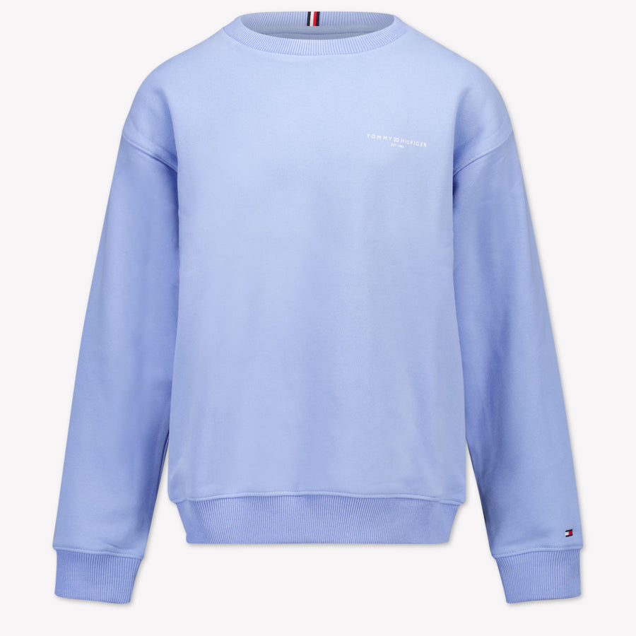 Tommy Hilfiger Enfant Unisexe Pull Bleu Clair