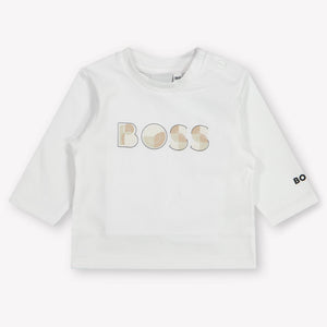Boss Bebé Chicos Camiseta en Blanco