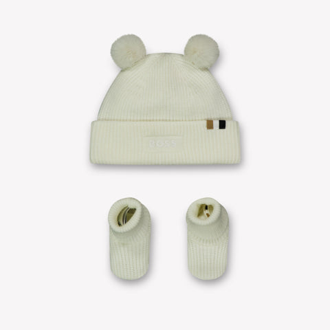 Boss Bambino Ragazzi Cappello in Off White