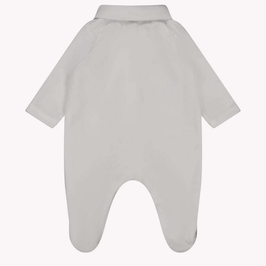 First Bebé Unisex Traje de caja Blanco