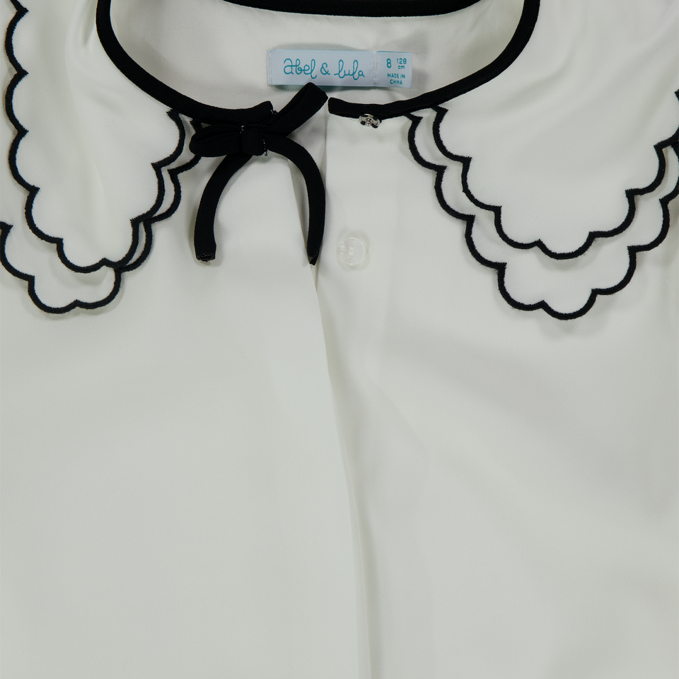 Abel & Lula Kinder Mädchen Bluse reGrauweiß