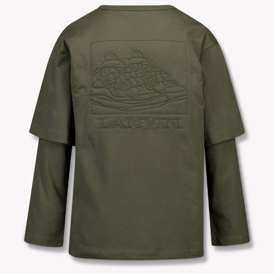 Lanvin Kids Boys T-Shirt In Army