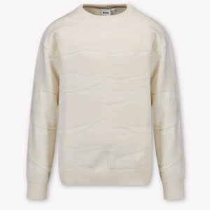 Boss Enfant Garçons Pull Beige Clair