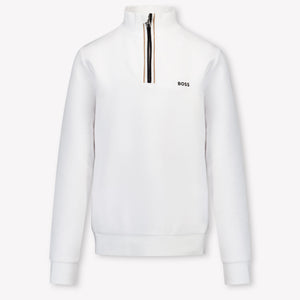 Boss Enfant Garçons Pull Blanc
