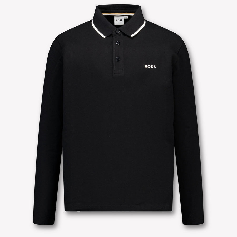 Boss Enfant Garçons Polo Noir