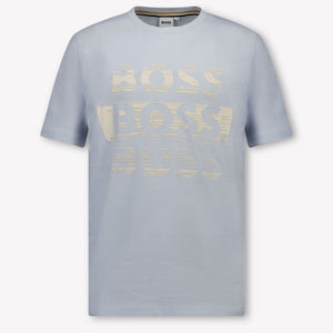 Boss Enfant Garçons T-shirt Bleu Clair