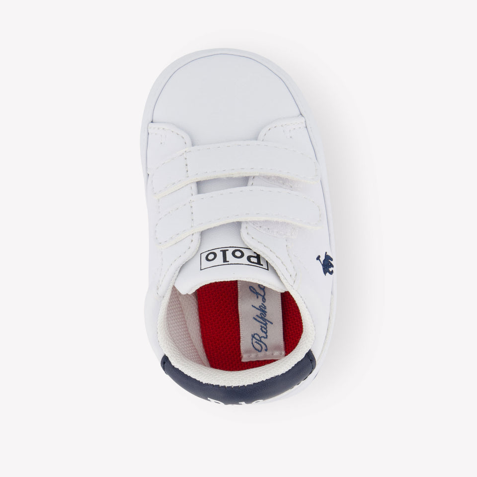 Ralph Lauren Heritage Court II bebé Chicos Zapatillas Blanco