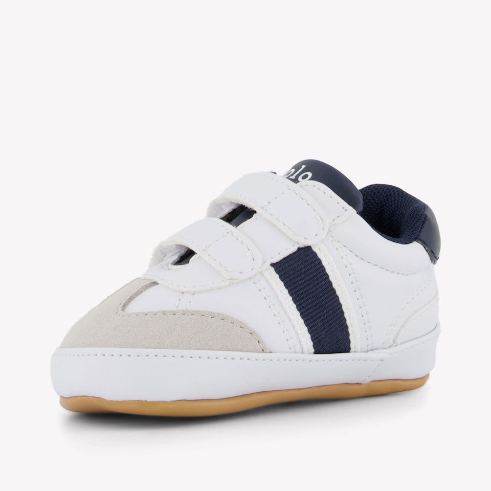Ralph Lauren Bébé de la cour du patrimoine III Garçons Baskets Blanc