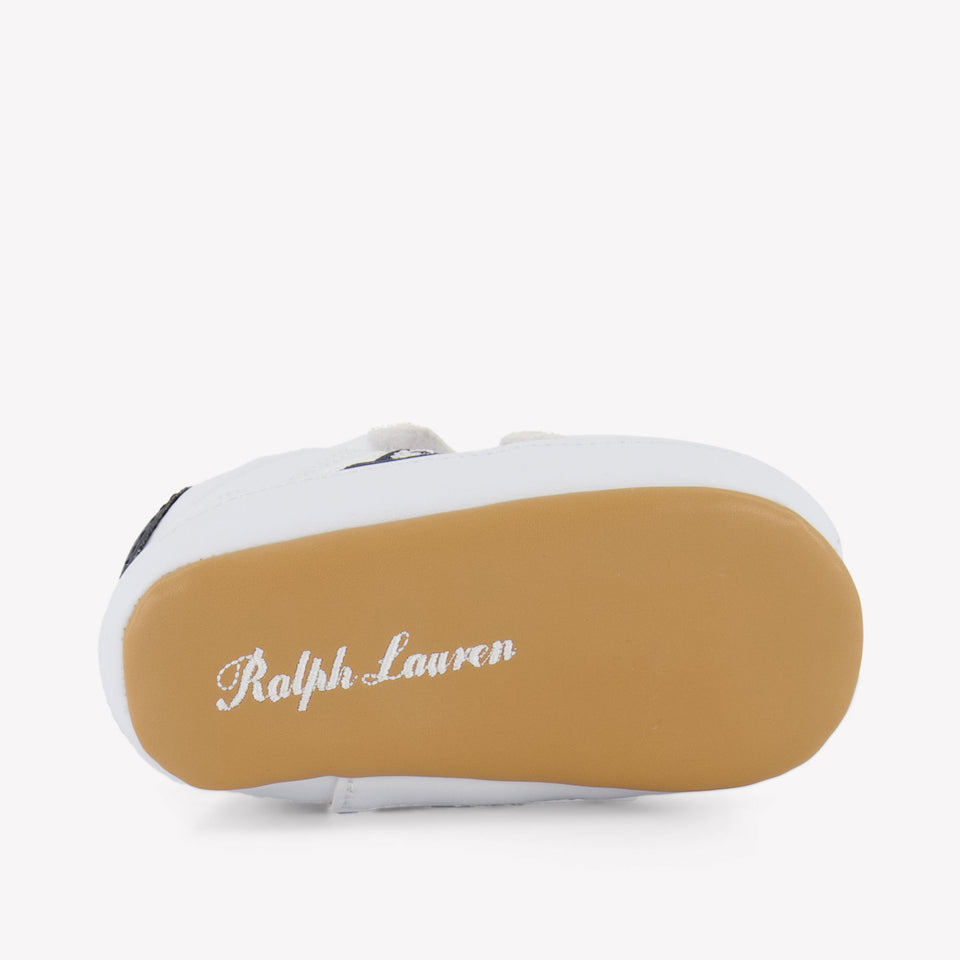 Ralph Lauren Bébé de la cour du patrimoine III Garçons Baskets Blanc