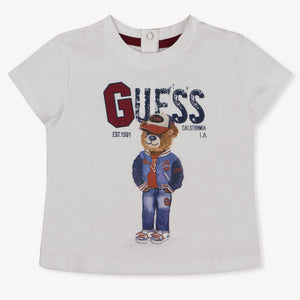 Guess Bebé Chicos Camiseta en Blanco