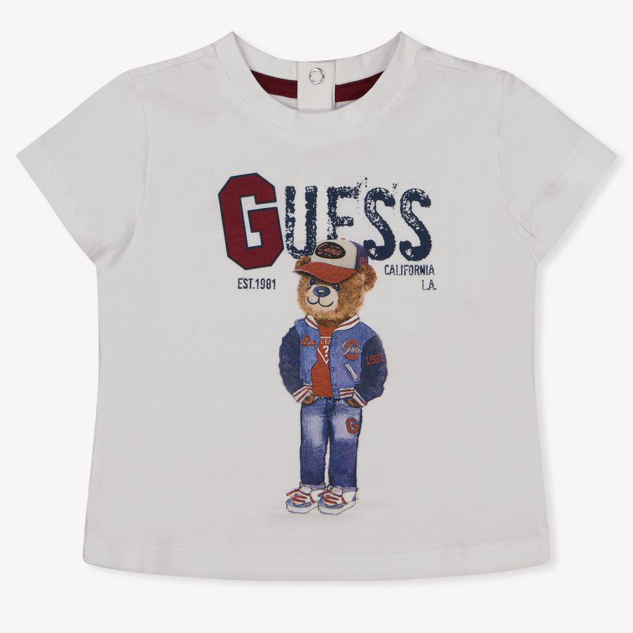 Guess Bebé Chicos Camiseta en Blanco