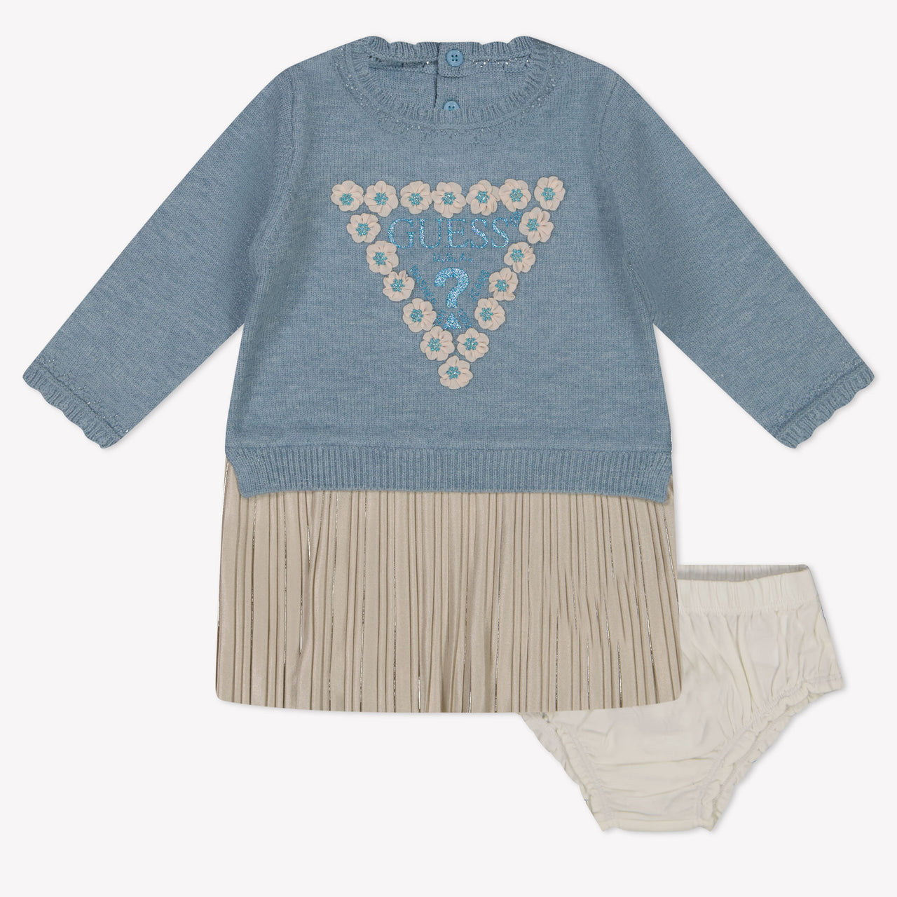 Guess Bébé Filles Robe Bleu Clair