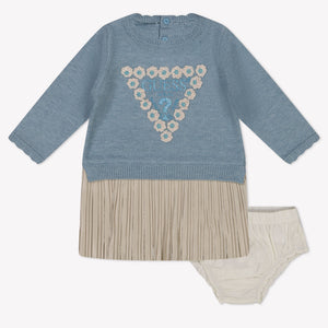 Guess Bébé Filles Robe Bleu Clair