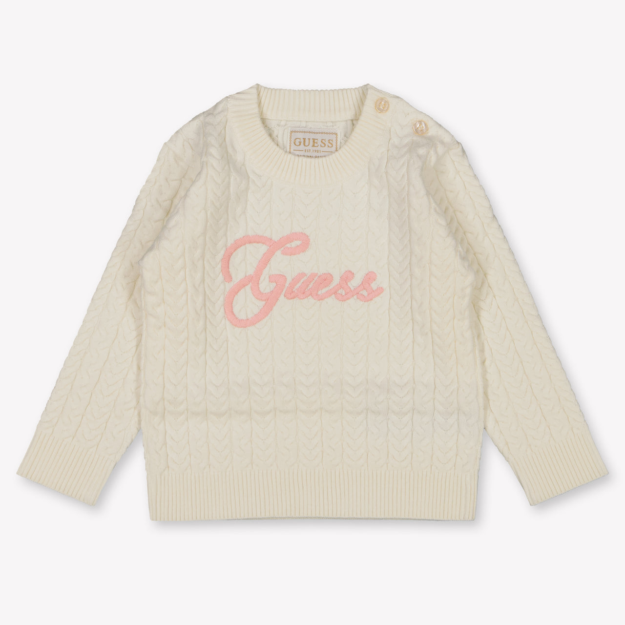 Guess Bébé Filles Pull dans le blanc off