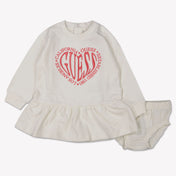 Guess Bebé Chicas Vestido Blanco Roto