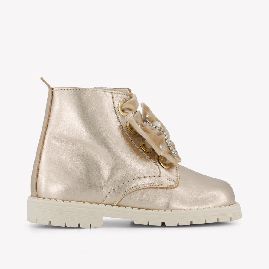 Andanines Girls Boots in Gold
