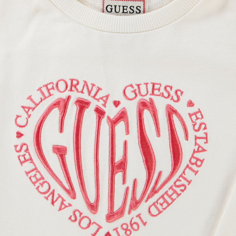Guess Niño Chicas Vestido Blanco Roto