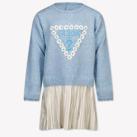 Guess Enfant Filles Robe Bleu Clair