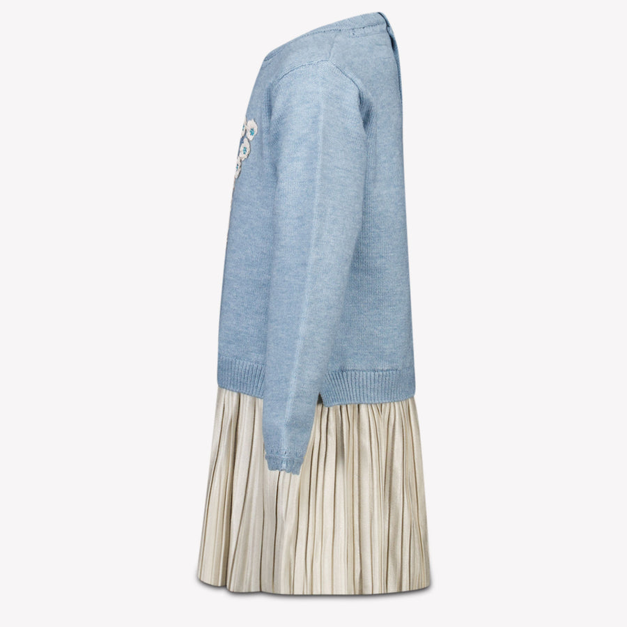 Guess Enfant Filles Robe Bleu Clair