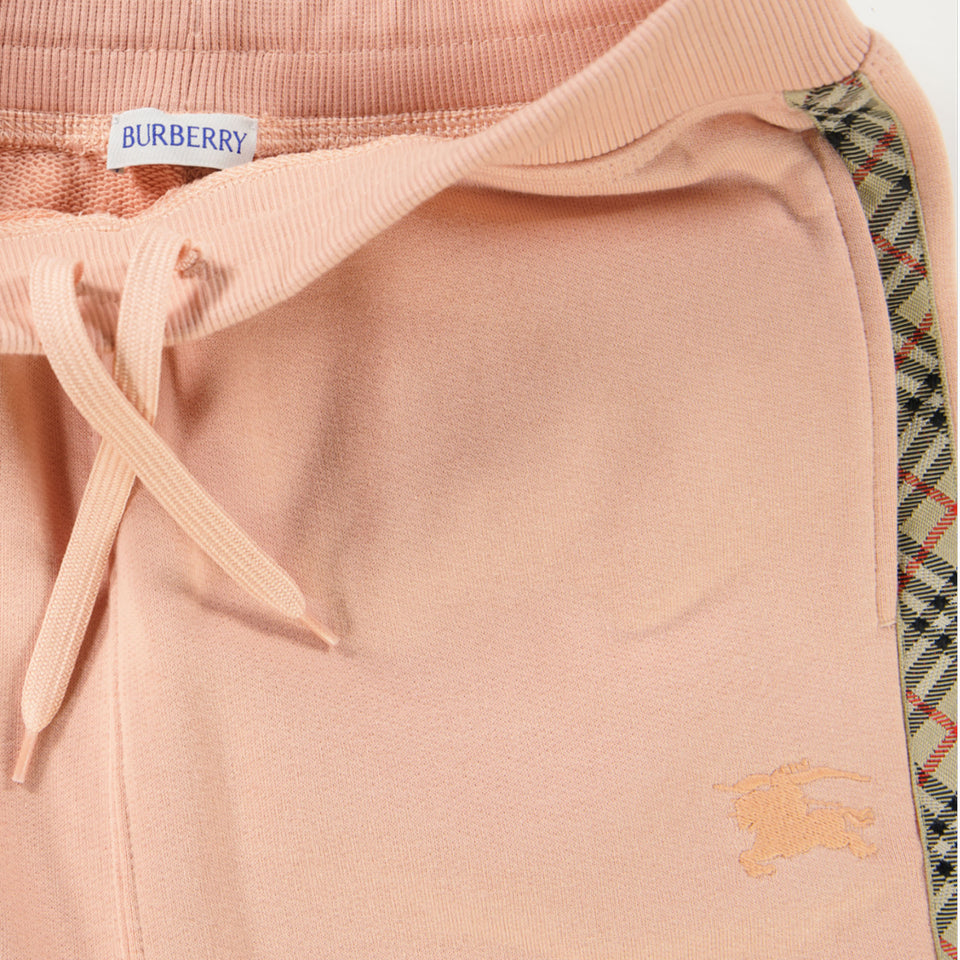Burberry Ragazzo Ragazze Pantaloni Rosa Chiaro