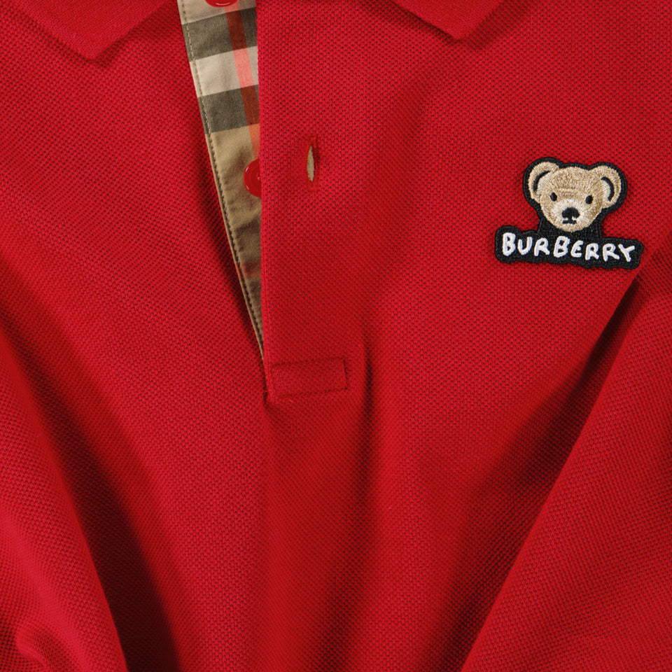 Burberry Enfant Garçons Polo Rouge
