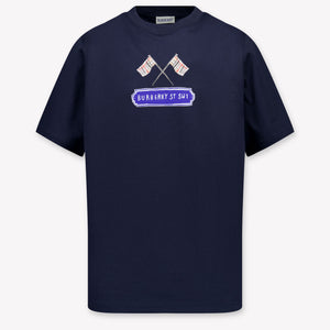 Burberry Enfant Garçons T-shirt Bleu Foncé