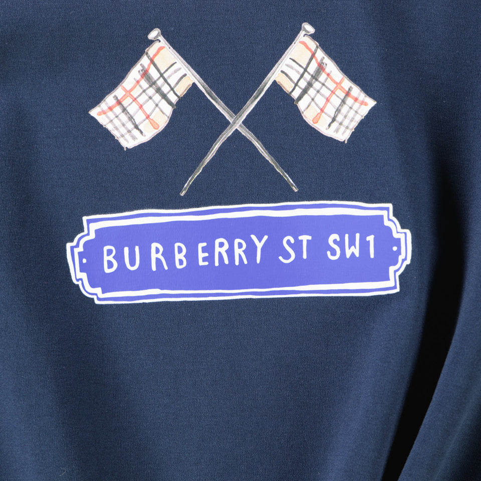 Burberry Kids Boys  T-Shirt Dark Blue