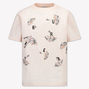 Burberry Enfant Filles T-shirt Rose Léger