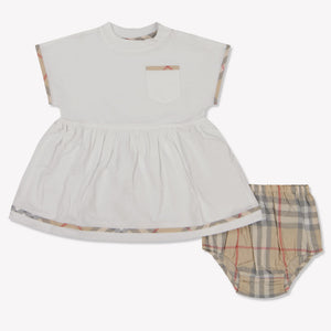Burberry Lea bébé Filles Robe Blanc