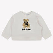 Burberry Baby Unisex Trui In Wit