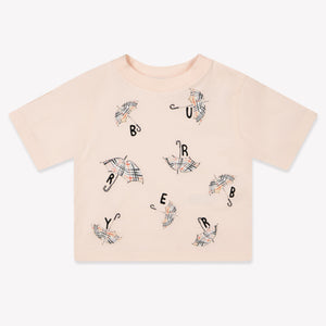 Burberry Bébé Filles T-shirt Rose Léger