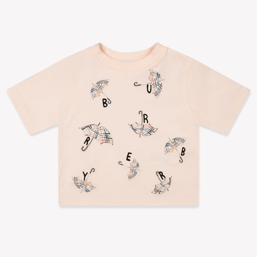 Burberry Bébé Filles T-shirt Rose Léger
