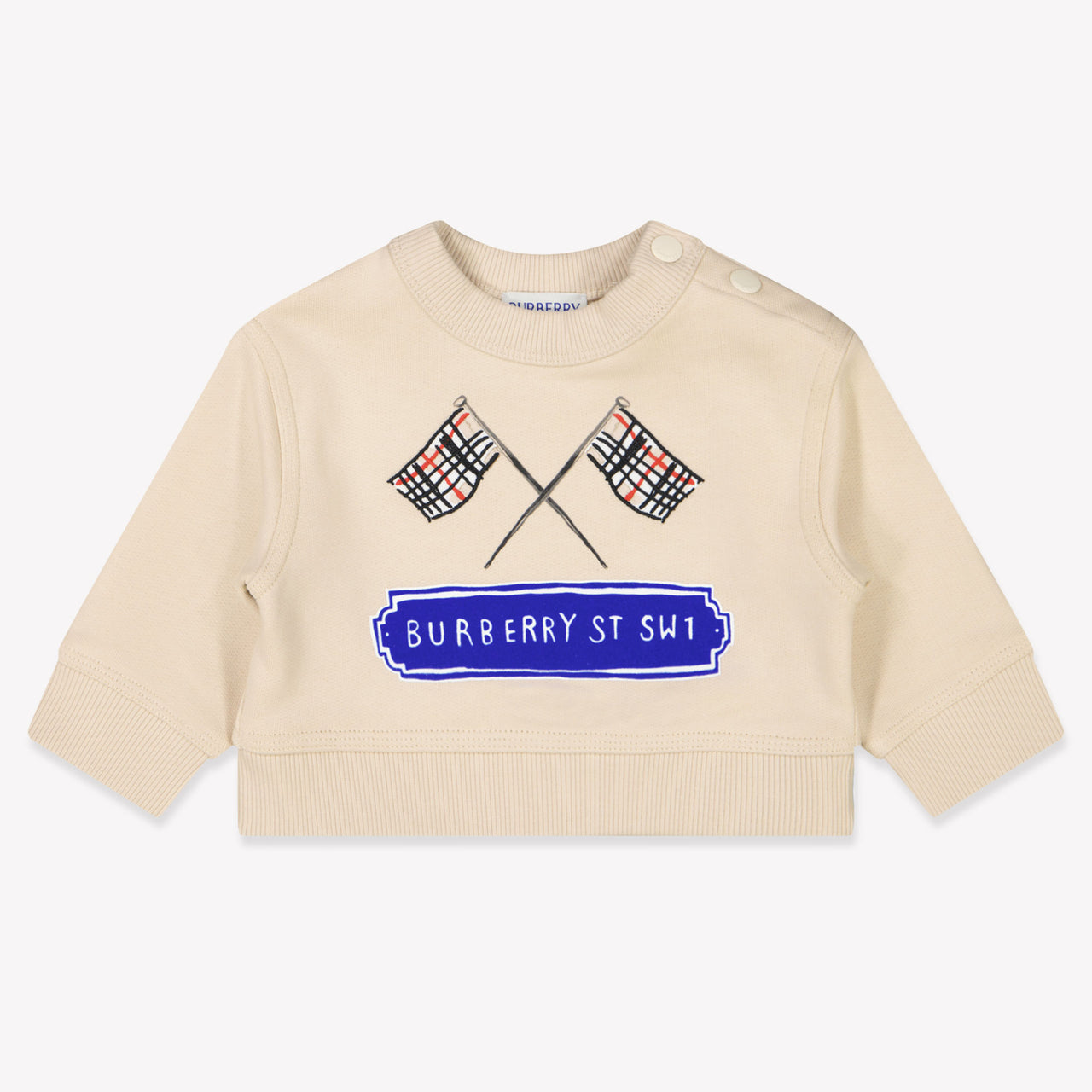 Burberry Bebé Chicos Suéter en Blanco Roto