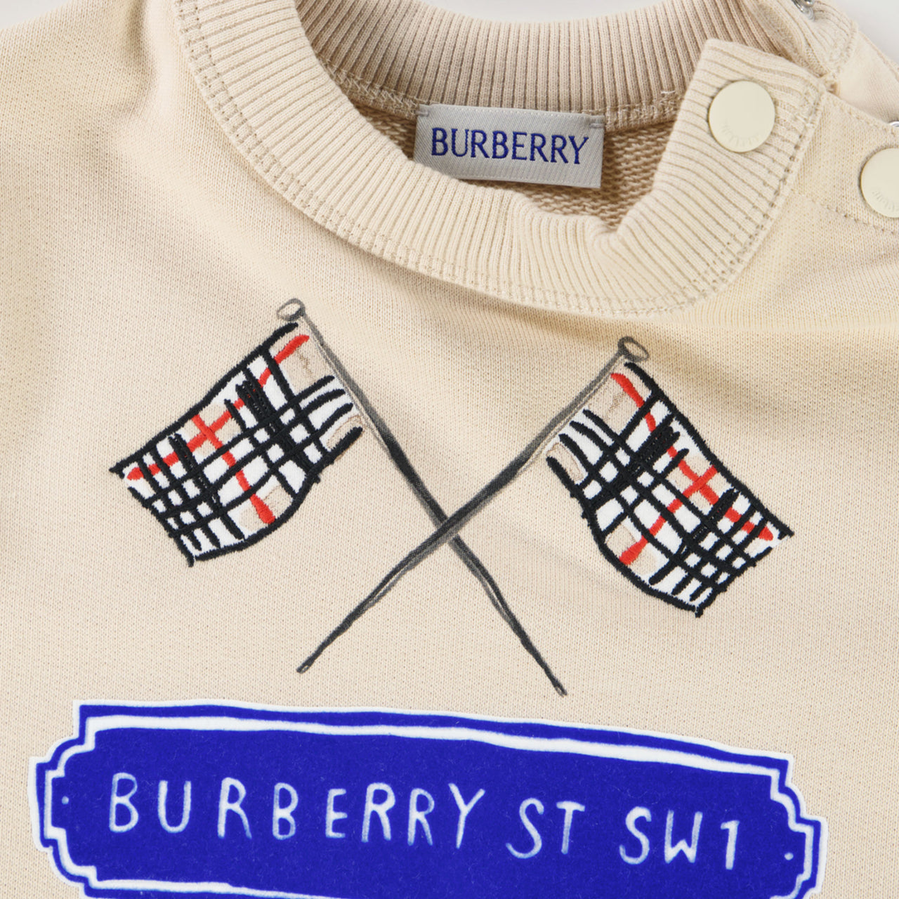 Burberry Bebé Chicos Suéter en Blanco Roto