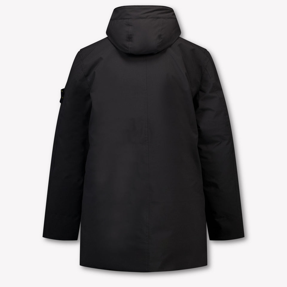 Stone Island Kinder Jungen Wintermäntel Schwarz