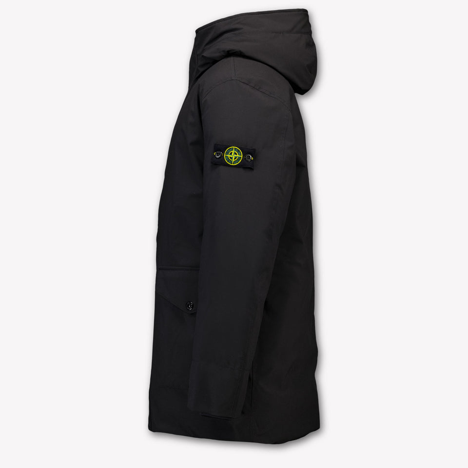 Stone Island Kinder Jungen Wintermäntel Schwarz