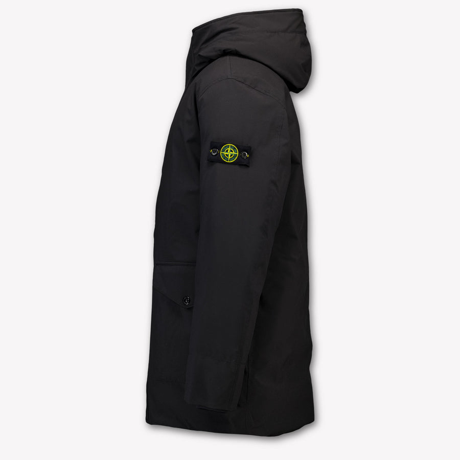 Stone Island Enfant Garçons Veste d'hiver Noir