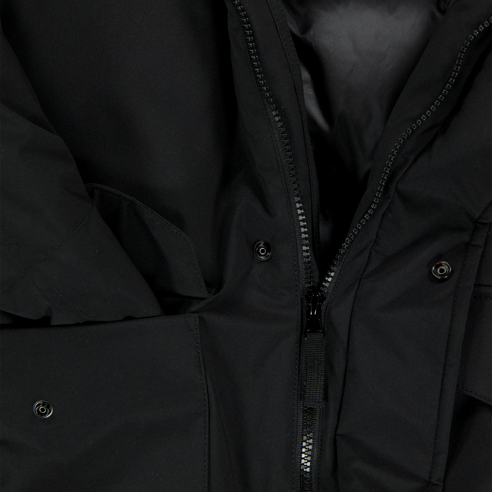 Stone Island Kinder Jungen Wintermäntel Schwarz