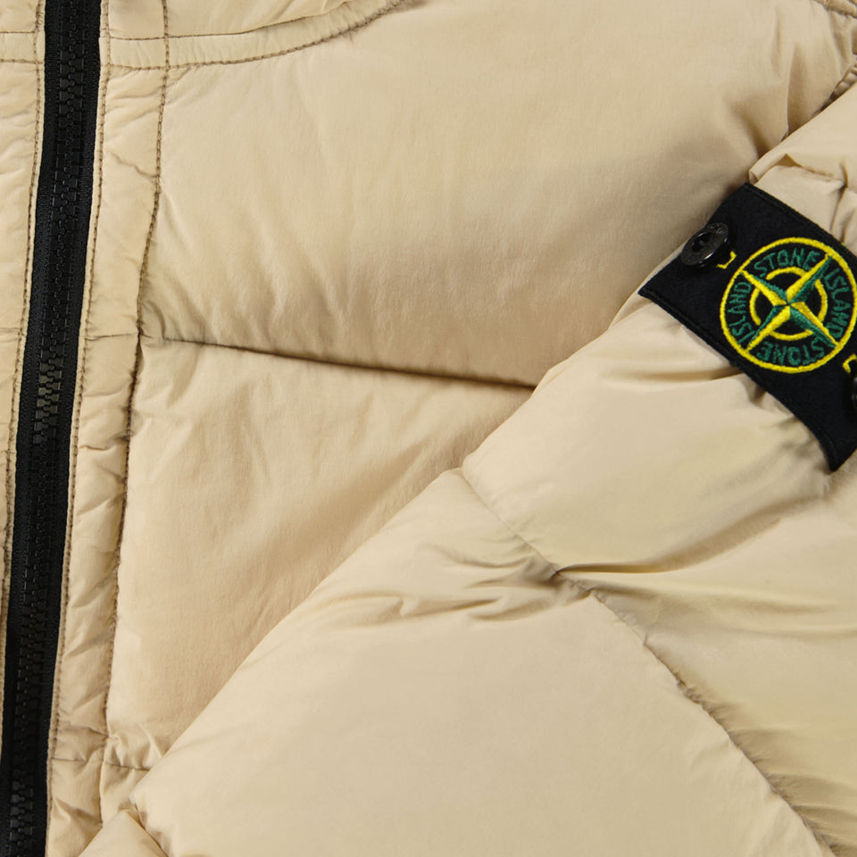 Stone Island Enfant Garçons Veste d'hiver Beige