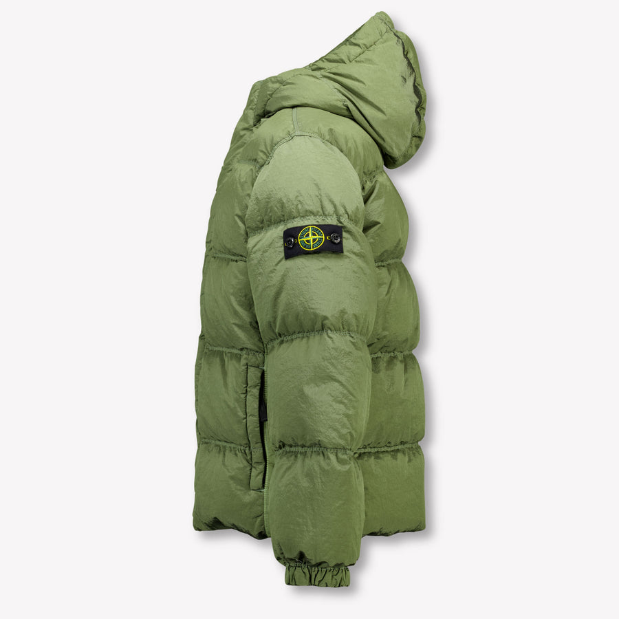 Stone Island Enfant Garçons Veste d'hiver Vert Foncé