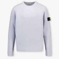 Stone Island Enfant Garçons Pull Bleu Clair