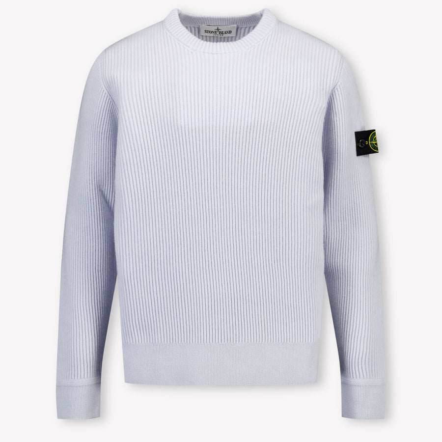 Stone Island Enfant Garçons Pull Bleu Clair