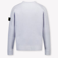 Stone Island Enfant Garçons Pull Bleu Clair