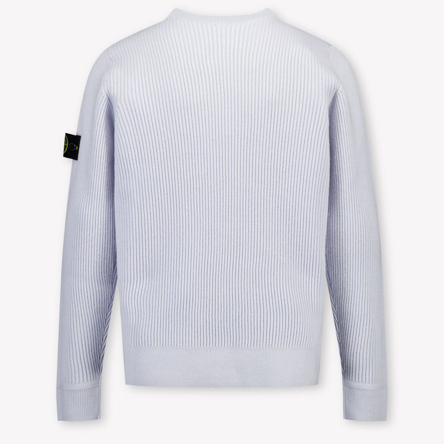 Stone Island Enfant Garçons Pull Bleu Clair