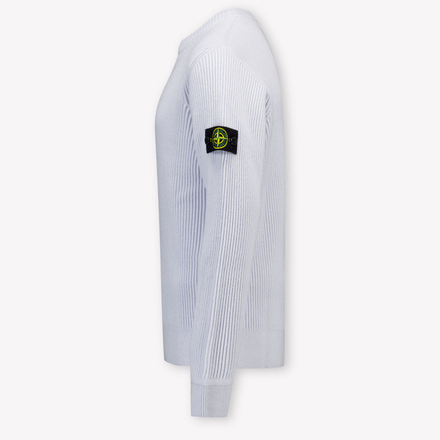 Stone Island Enfant Garçons Pull Bleu Clair