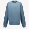 Stone Island Enfant Garçons Pull Bleu Clair